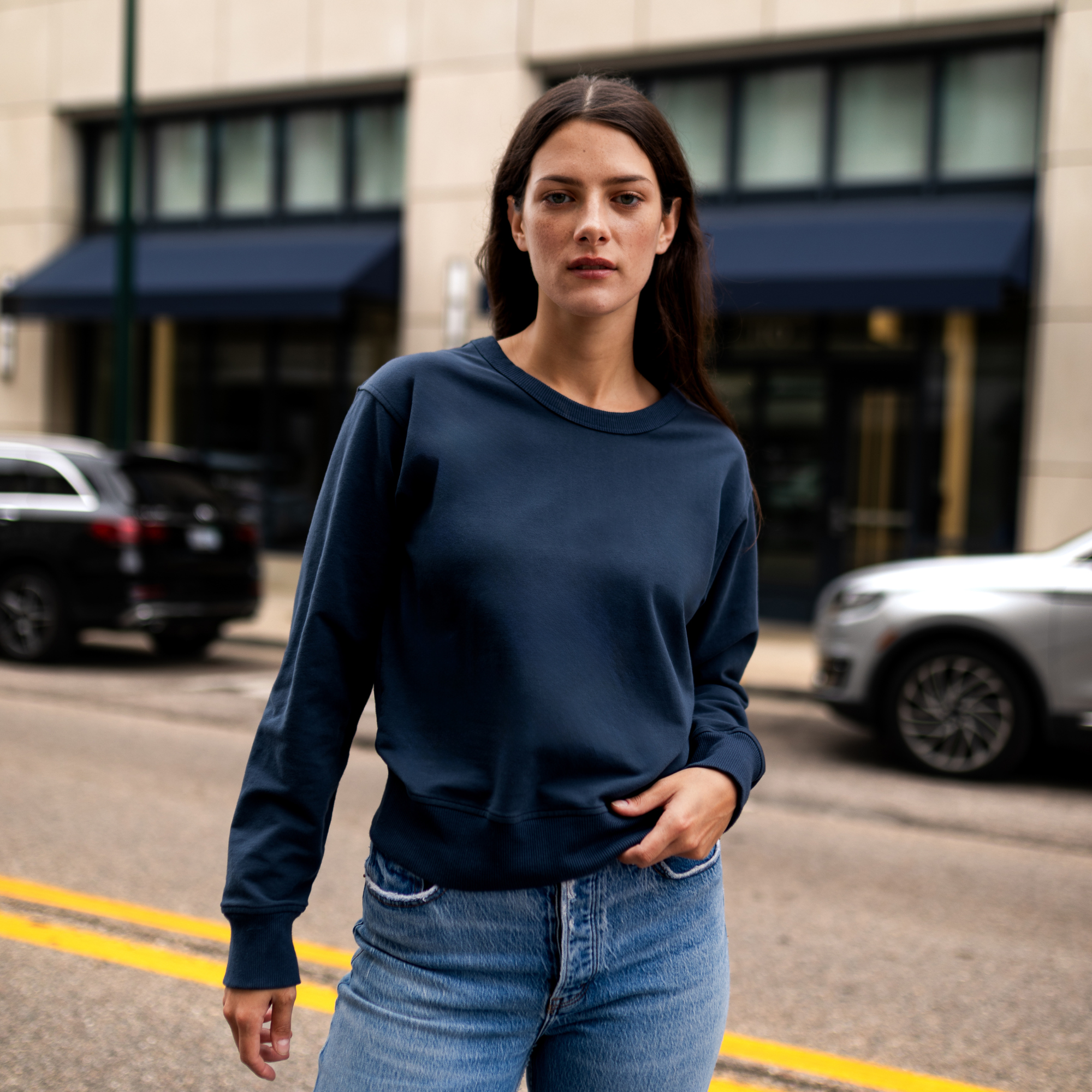 Women's Classic Crewneck - Navy
