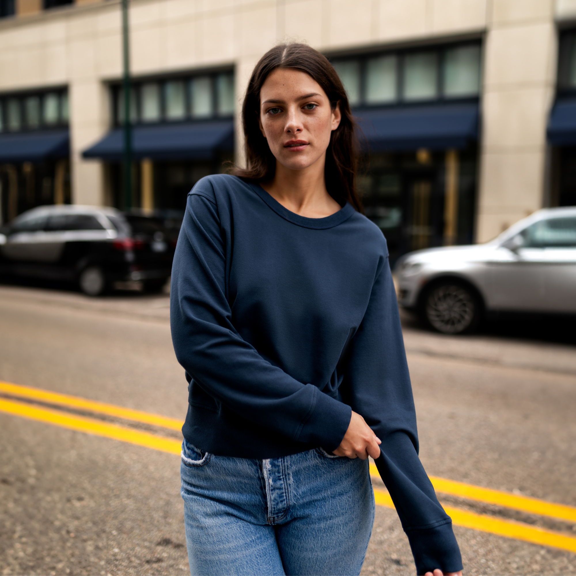 Women's Classic Crewneck - Navy