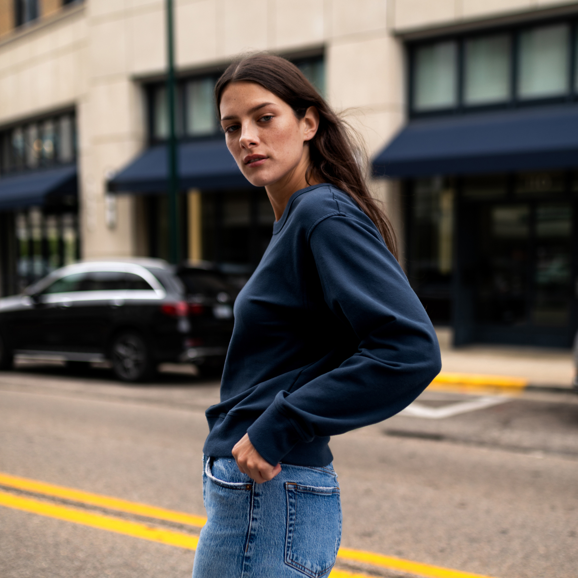 Women's Classic Crewneck - Navy