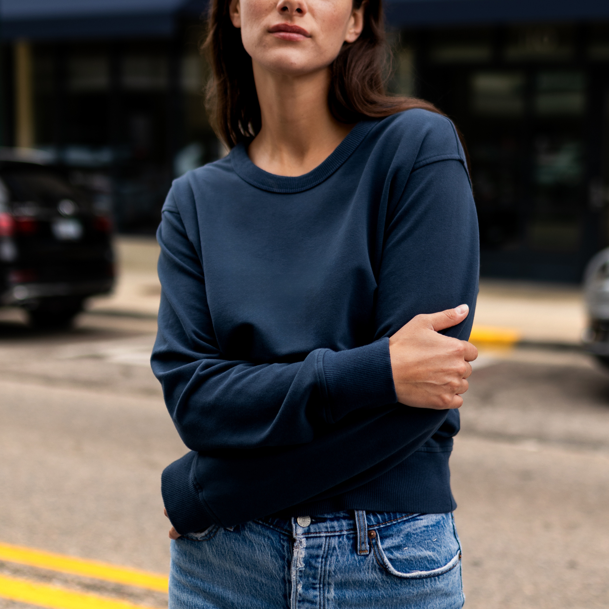 Women's Classic Crewneck - Navy