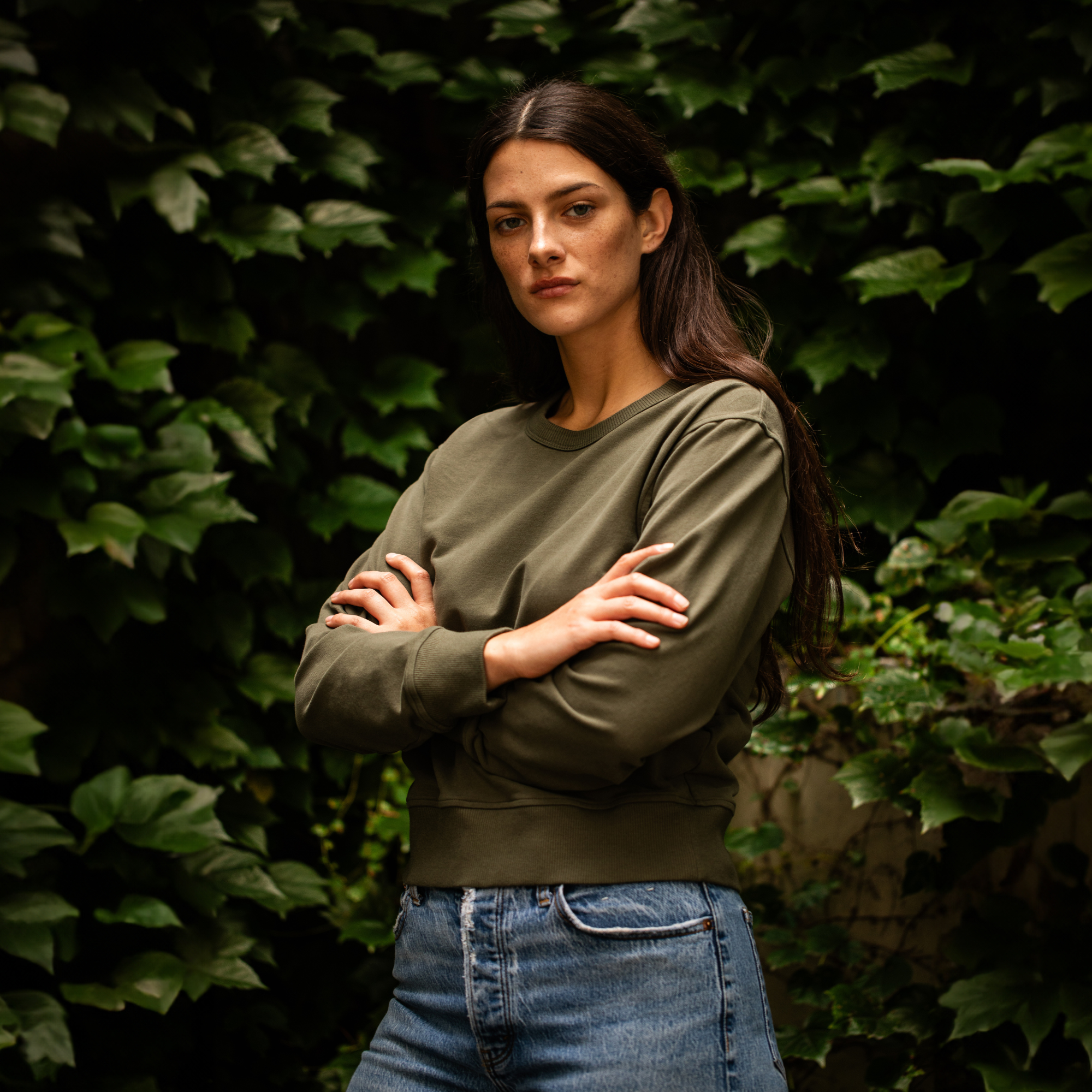 Women's Classic Crewneck - Olive