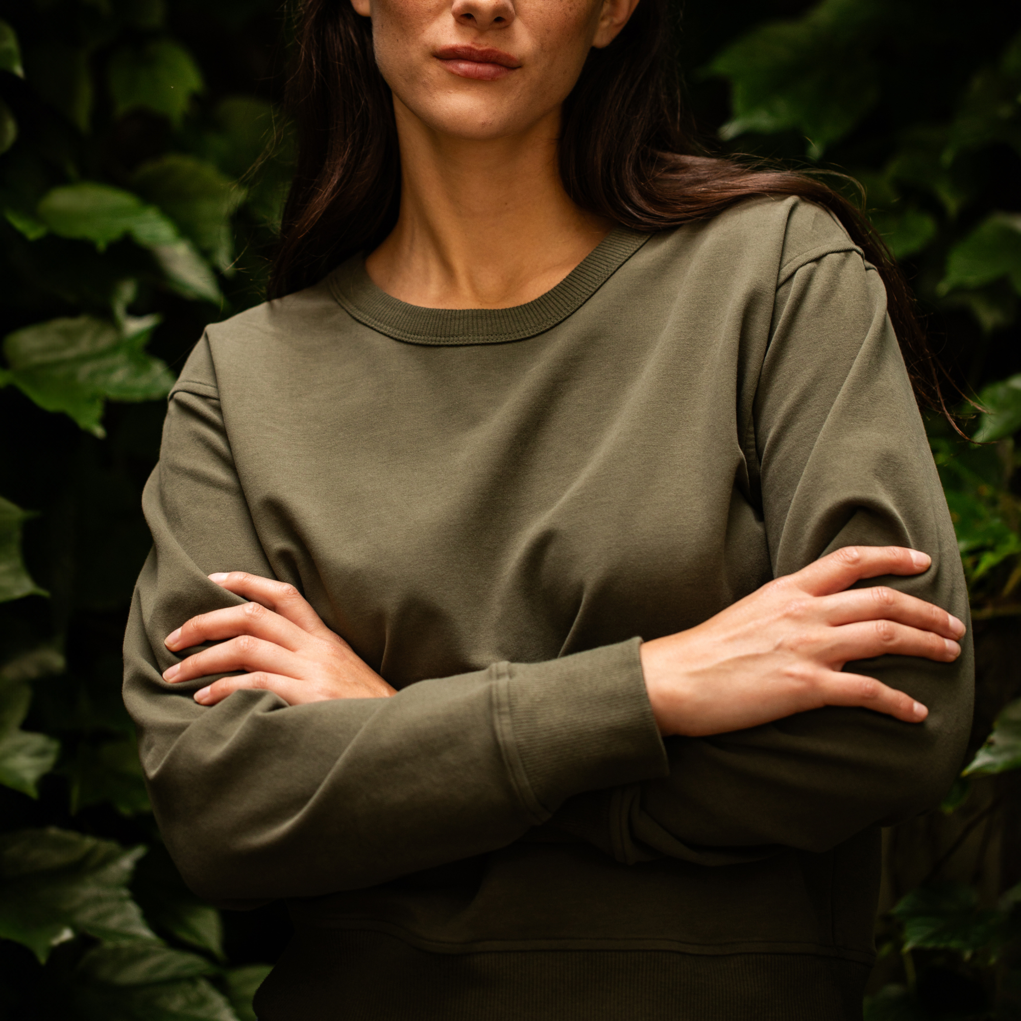 Women's Classic Crewneck - Olive