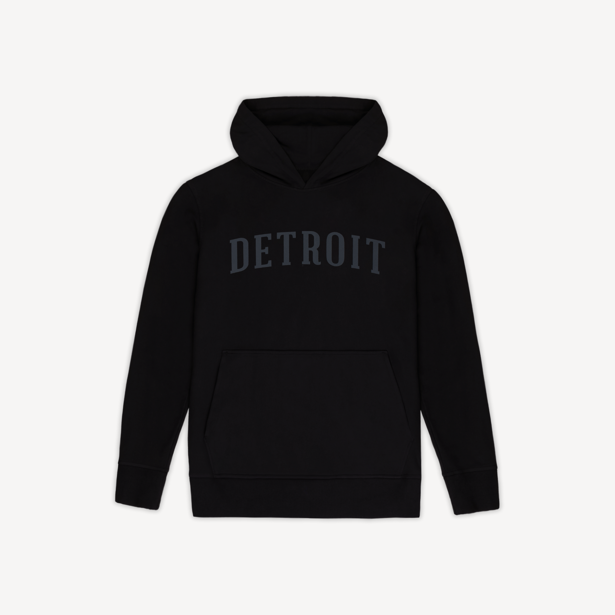 Men's Classic Detroit Hoodie - Jet Black