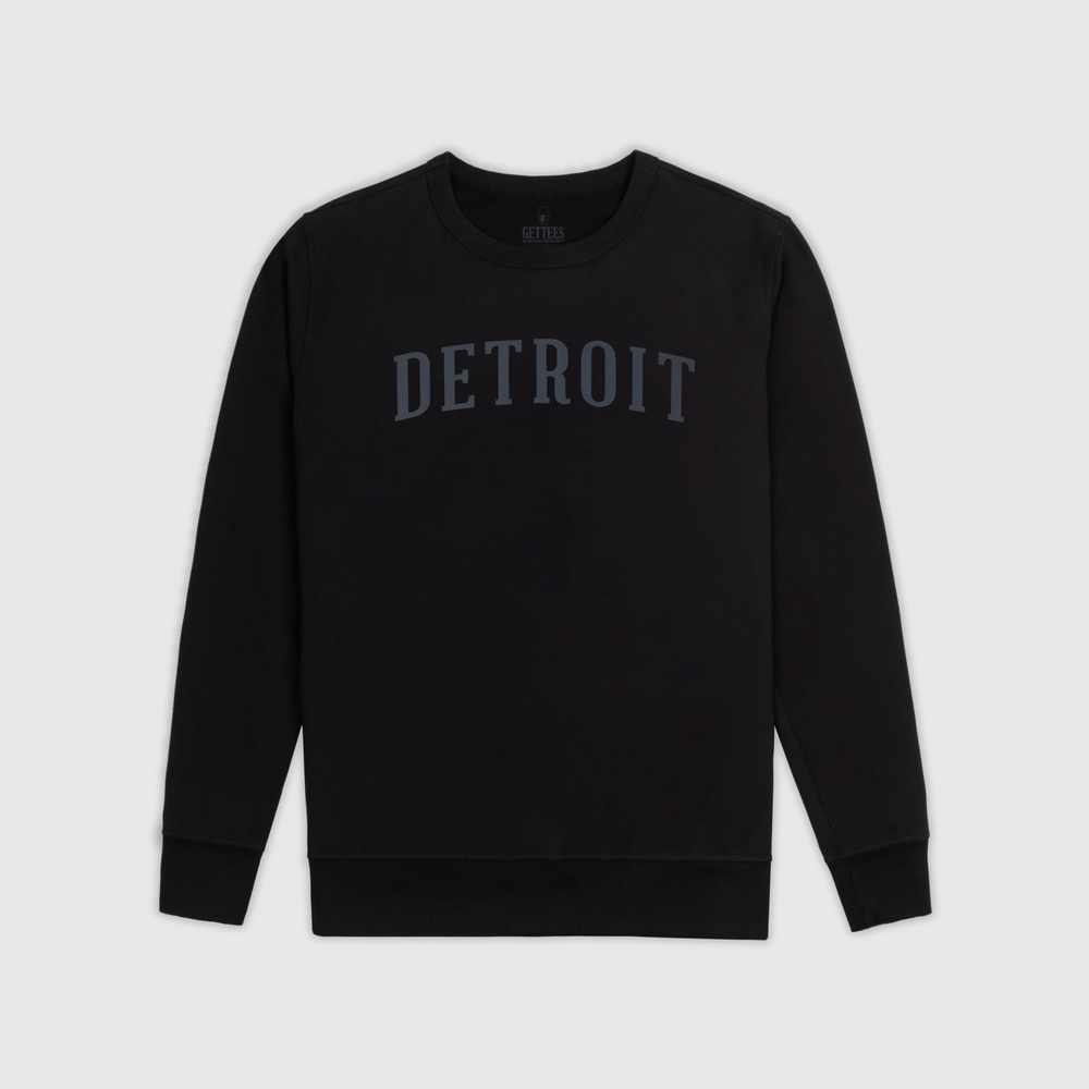 Men's Classic Detroit Crewneck - Jet Black