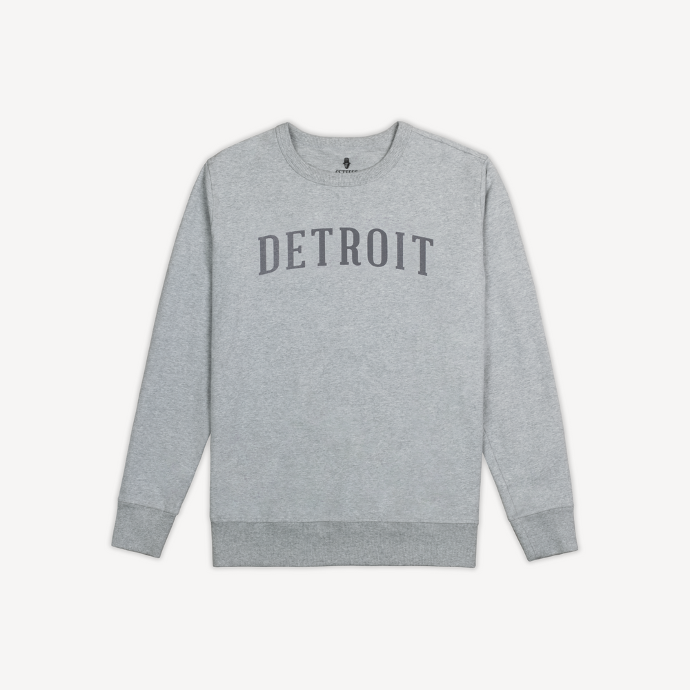 Men's Classic Detroit Crewneck - Heather Grey