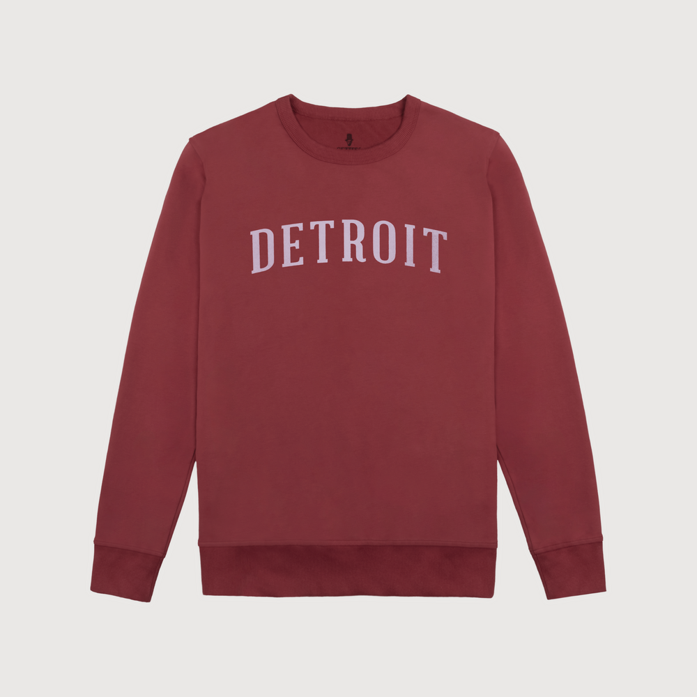 Men's Classic Detroit Crewneck - Brick