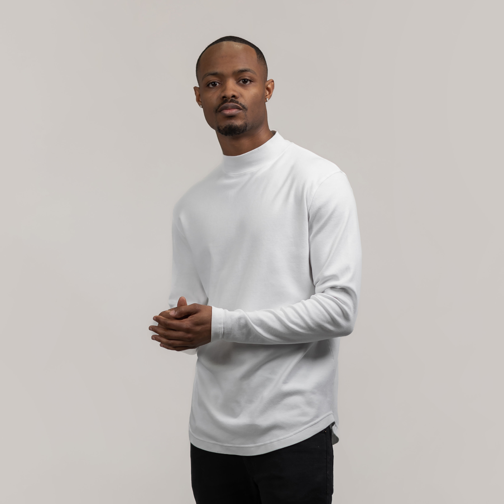 Men's Hi-Neck LS - Dove