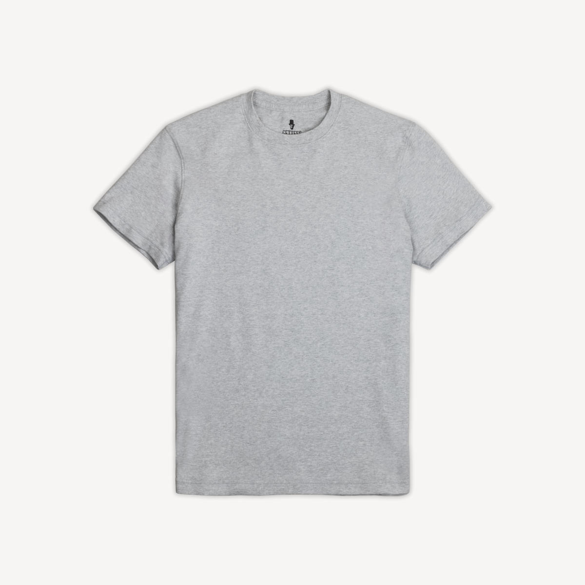 Tシャツ・カットソー SATUR Classic crew neck half knit melange grey SA252MKT03MG Heather Gray Classic Crew Neck – True Classic Corporate