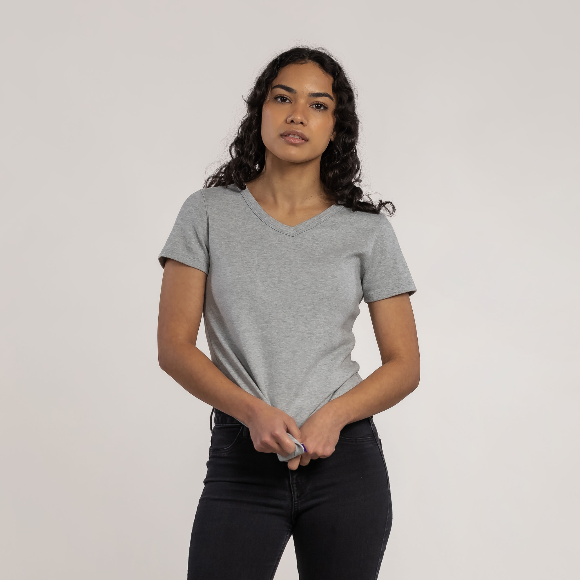 Women's Modern V - Heather Grey